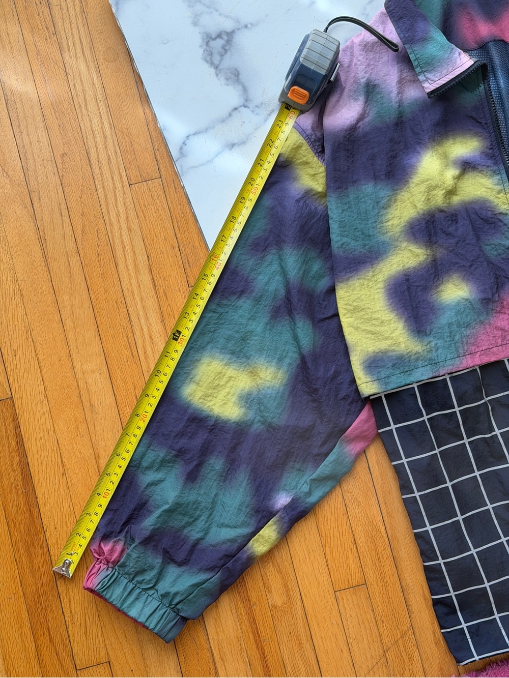 Melody Ehsani Cropped Tie-Dye Zip Jacket - Pink, Green, Yellow, Purple, Black - Picture 5 of 5